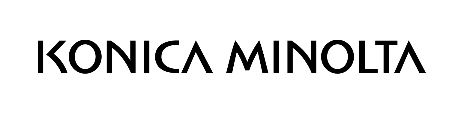 konica1 Konica Minolta company logo in black text.