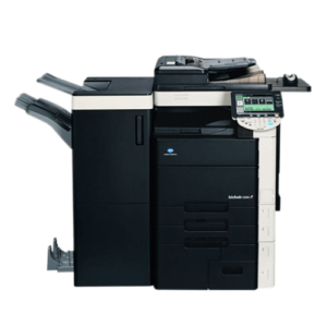 Multifunction office printer with scanner and copier.