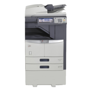 Office multifunction printer isolated on white background.