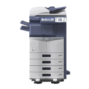 Modern Toshiba multifunction office printer/copier machine.