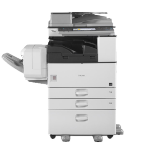 Office multifunction printer isolated on white