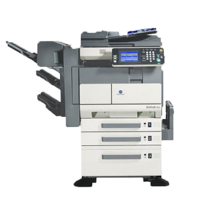 Office multifunction printer machine isolated on white