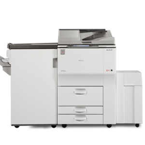 Office multifunction printer isolated on white.